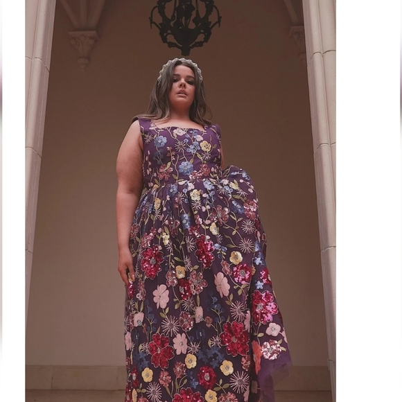 JessaKae Embroidered Jadmine Sequins Dress NWT Size XL - Picture 11 of 11